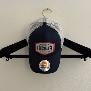 Quiksilver Black and Gray Mesh Cap